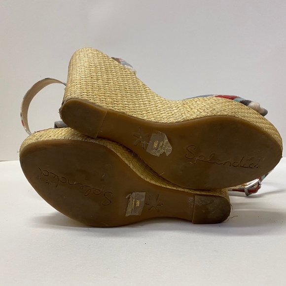 Splendid Multicolor Striped Fabric Stap Sandals - Picture 8 of 8